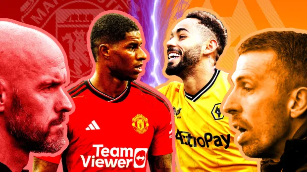 What line-up will Manchester United and Wolves play in the Premier League match?